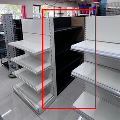 120x88x165 Matte Black Retail Shelving Center Section Dual Sided image 0