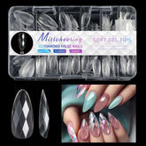 140pc 3D Diamond Soft Gel Nail Tips Style 03 Nail Art Designs image 0