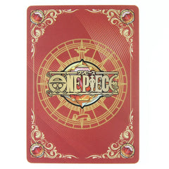 Red playing card with 'One Piece' logo and design on a white background