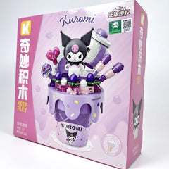 Sanrio Kuromi Officially Licensed Ice Cream Cone Building Brick Limited Edition