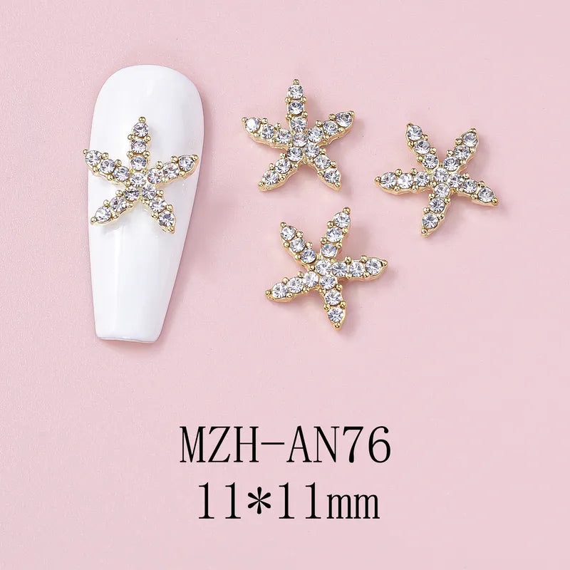 Nail Art Deco Beach Pearl Starfish Ocean Themed Charm Y01-MZH-AN76 image 0