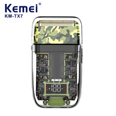 Kemei KM-TX7 Foil Razor Camo Pattern USB-C image 0