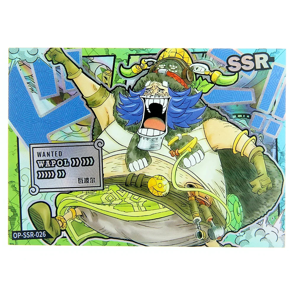 Colorful card featuring a cartoon character with a 'Wanted' poster and 'SSR' rating.